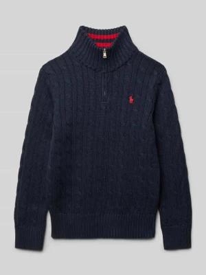 Sweter z dzianiny ze stójką i zamkiem błyskawicznym Polo Ralph Lauren Teens