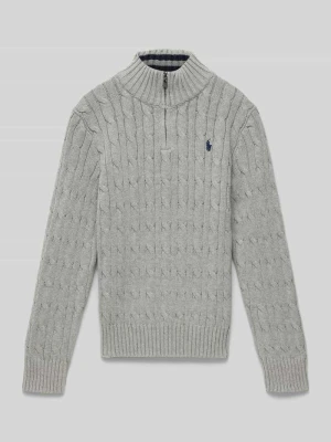 Sweter z dzianiny ze stójką i zamkiem błyskawicznym Polo Ralph Lauren Teens