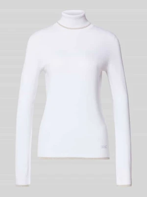 Sweter z dzianiny ze stójką Liu Jo White