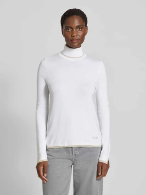 Sweter z dzianiny ze stójką Liu Jo White