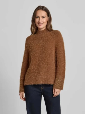 Sweter z dzianiny ze stójką LUISA CERANO