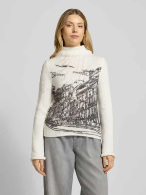 Sweter z dzianiny ze stójką Marc Cain