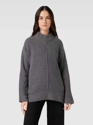 Sweter z dzianiny ze stójką milano italy