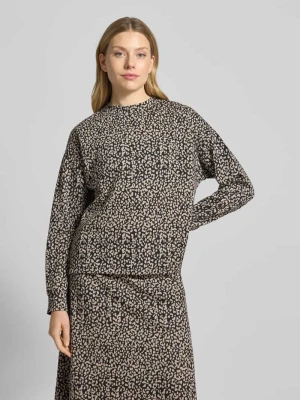 Sweter z dzianiny ze stójką milano italy