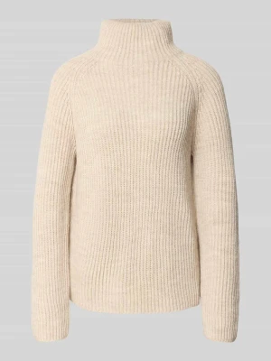 Sweter z dzianiny ze stójką model 'ARWEN' Drykorn Beżowy melanż