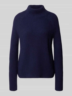 Sweter z dzianiny ze stójką model 'ARWEN' Drykorn Granatowy