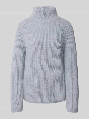 Sweter z dzianiny ze stójką model 'ARWEN' Drykorn Jasnoniebieski