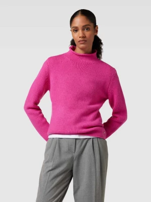 Sweter z dzianiny ze stójką model ‘Basic’ FYNCH-HATTON