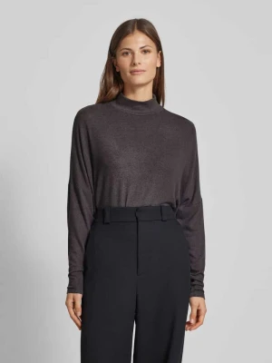 Sweter z dzianiny ze stójką model ‘BIARA’ Soyaconcept Antracytowy melanż