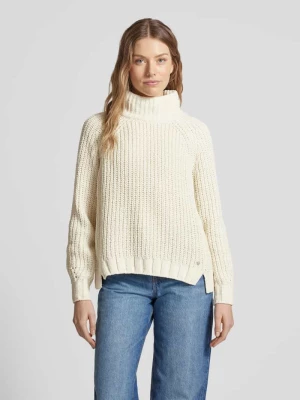 Sweter z dzianiny ze stójką model ‘Chenille’ monari