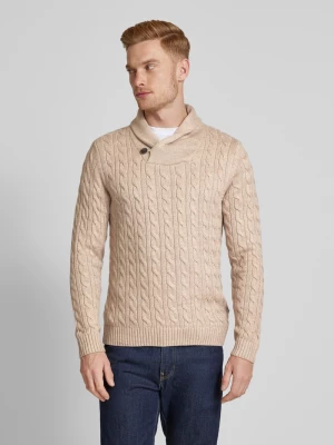 Sweter z dzianiny ze stójką model ‘CRASH’ Jack & Jones Premium