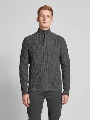 Sweter z dzianiny ze stójką model ‘DRAGOALF’ ECOALF