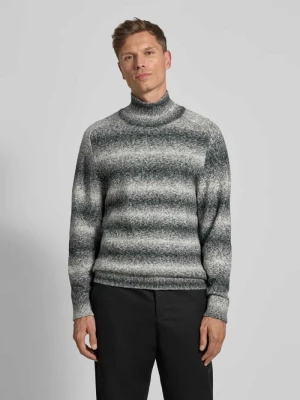 Sweter z dzianiny ze stójką model ‘EDDARD’ drykorn