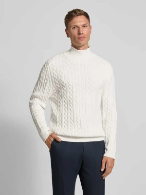 Sweter z dzianiny ze stójką model ‘EDDARD’ drykorn