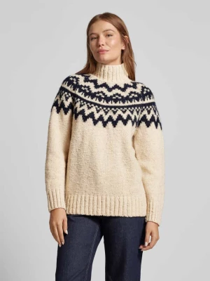 Sweter z dzianiny ze stójką model ‘FAIR ISLE’ Gant