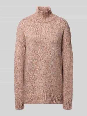 Sweter z dzianiny ze stójką model 'FANNY' Ichi Różowy