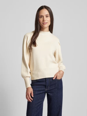 Sweter z dzianiny ze stójką model ‘FONNY’ YAS