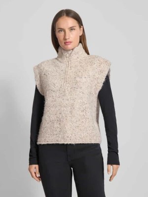 Sweter z dzianiny ze stójką model ‘Grsnemes’ FREE/QUENT