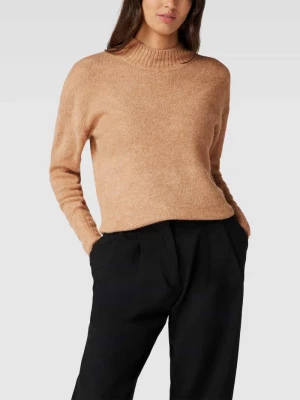 Sweter z dzianiny ze stójką model ‘Kamara’ Ichi