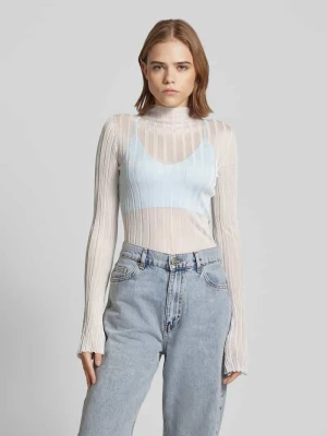 Sweter z dzianiny ze stójką model ‘Mary’ Weekday