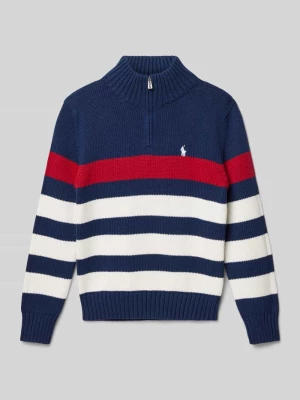 Sweter z dzianiny ze stójką model ‘MOCK’ RALPH LAUREN TEENS