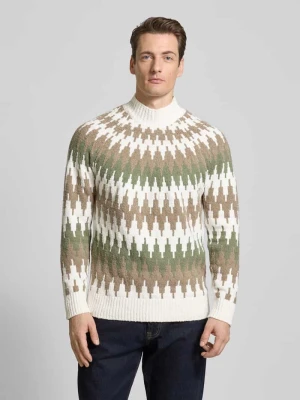 Sweter z dzianiny ze stójką model ‘PIREO’ drykorn