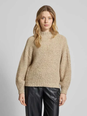 Sweter z dzianiny ze stójką model ‘RAMEA’ drykorn