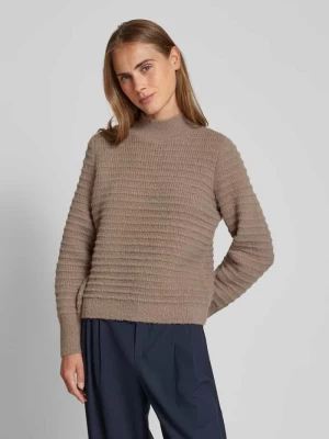 Sweter z dzianiny ze stójką model ‘TERRA’ Vila