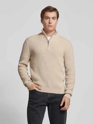 Sweter z dzianiny ze stójką model ‘THEO’ Selected Homme