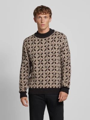 Sweter z dzianiny ze stójką model ‘Zayn’ drykorn