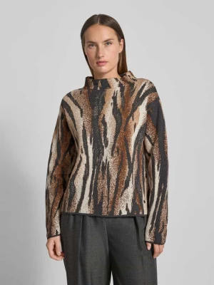 Sweter z dzianiny ze stójką monari