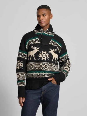 Sweter z dzianiny ze stójką Polo Ralph Lauren
