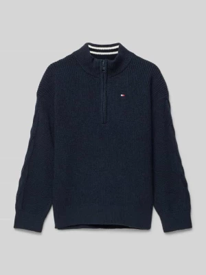 Sweter z dzianiny ze stójką Tommy Hilfiger Kids