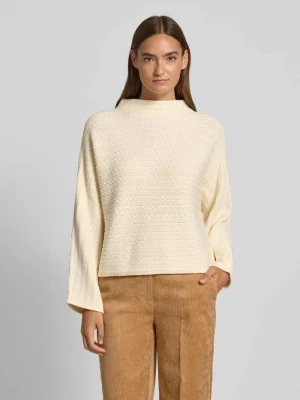 Sweter z dzianiny ze stójką Zero