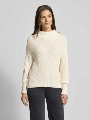 Sweter z dzianiny ze stójką Zero