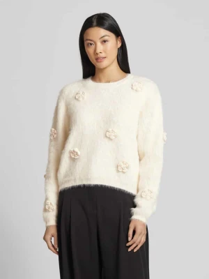 Sweter z dzianiny ze sztucznego futra Zero