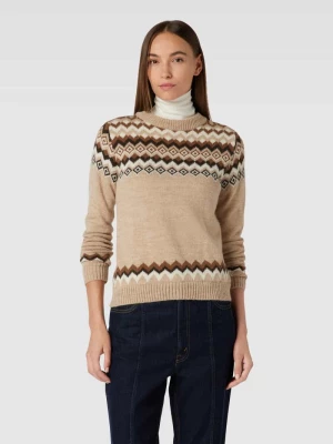 Sweter z dzianiny ze wzorem na całej powierzchni ‘EDICOLA’ Weekend Max Mara