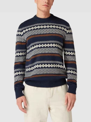 Sweter z dzianiny ze wzorem na całej powierzchni ‘FAIRISLE’ Ben Sherman