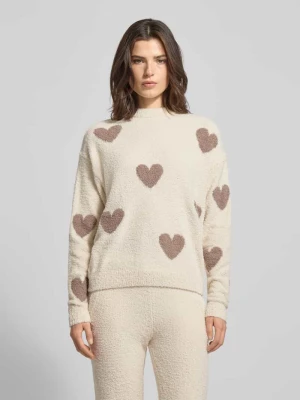 Sweter z dzianiny ze wzorem na całej powierzchni Jake*s Écru