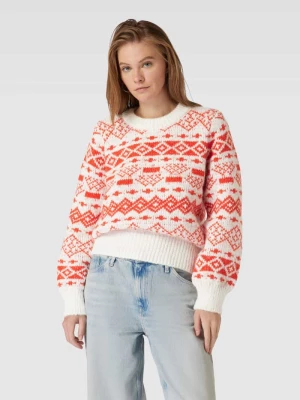 Sweter z dzianiny ze wzorem na całej powierzchni ‘JIANNA’ Pieces