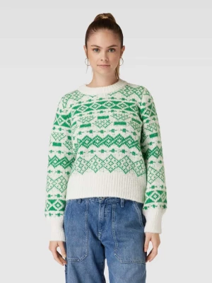 Sweter z dzianiny ze wzorem na całej powierzchni ‘JIANNA’ Pieces