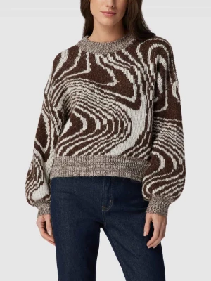 Sweter z dzianiny ze wzorem na całej powierzchni ‘MARA’ Pieces