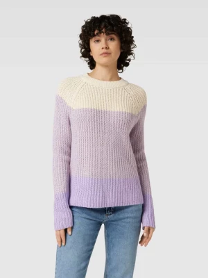 Sweter z dzianiny ze wzorem w blokowe pasy model ‘Remone’ Soyaconcept