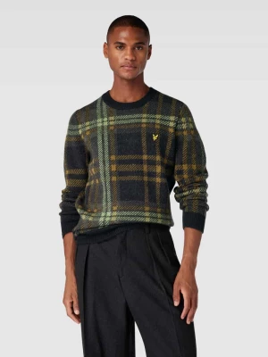 Sweter z dzianiny ze wzorem w kratę glencheck Lyle & Scott