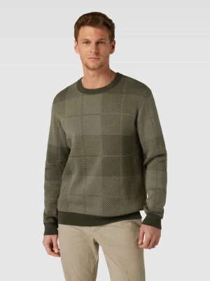 Sweter z dzianiny ze wzorem w kratę model ‘TERNAA’ ARMEDANGELS