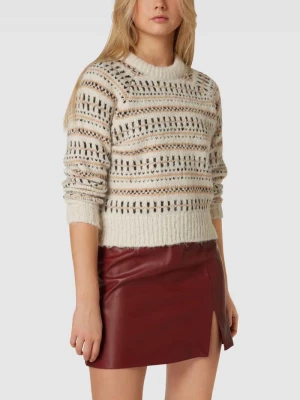 Sweter z dzianiny ze wzorem w paski model ‘FAROE’ Only
