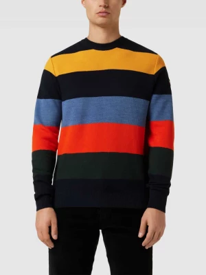 Sweter z dzianiny ze wzorem w paski model ‘Knitted ON’ PAUL & SHARK