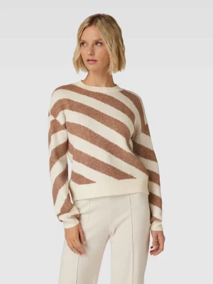 Sweter z dzianiny ze wzorem w paski model ‘LARA’ Vero Moda