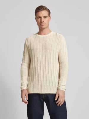 Sweter z dzianiny ze wzorem w paski model ‘Leo Real’ GABBA