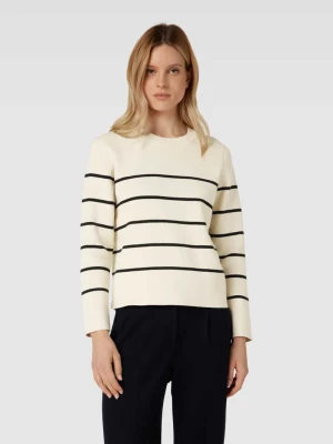 Sweter z dzianiny ze wzorem w paski model ‘LIVA’ Selected Femme
